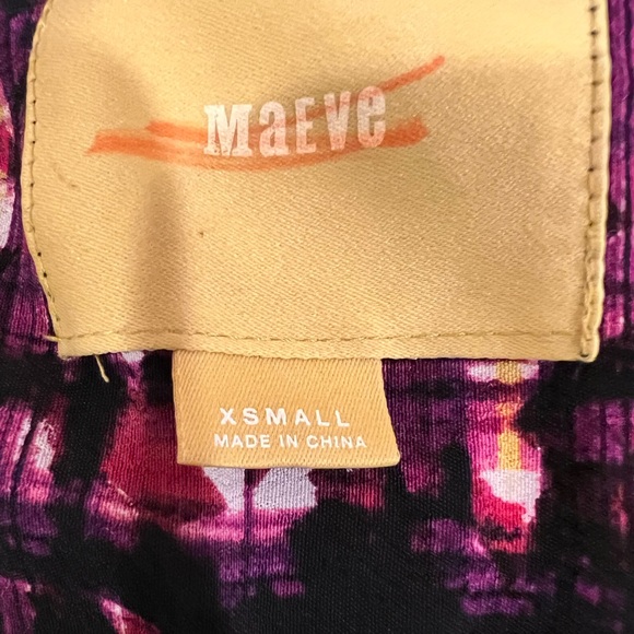 MAEVE ANTHROPOLOGIE Women’s Dress Size XS Petal Palette Purple Mini - Picture 7 of 8